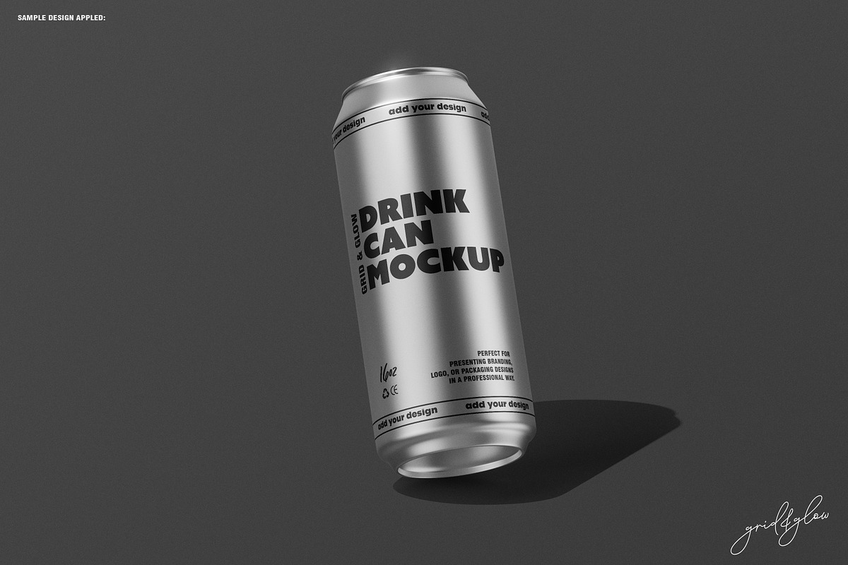 4PSD Drink Can Mockup - 16oz / 473ml, a Packaging Mockup by Grid&Glow (Photo 4 of 8)