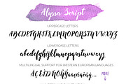 Alyssa Font Duo: Script & Sans Serif, a Script Font by KitsPix (Thumbnail 9 of 10)