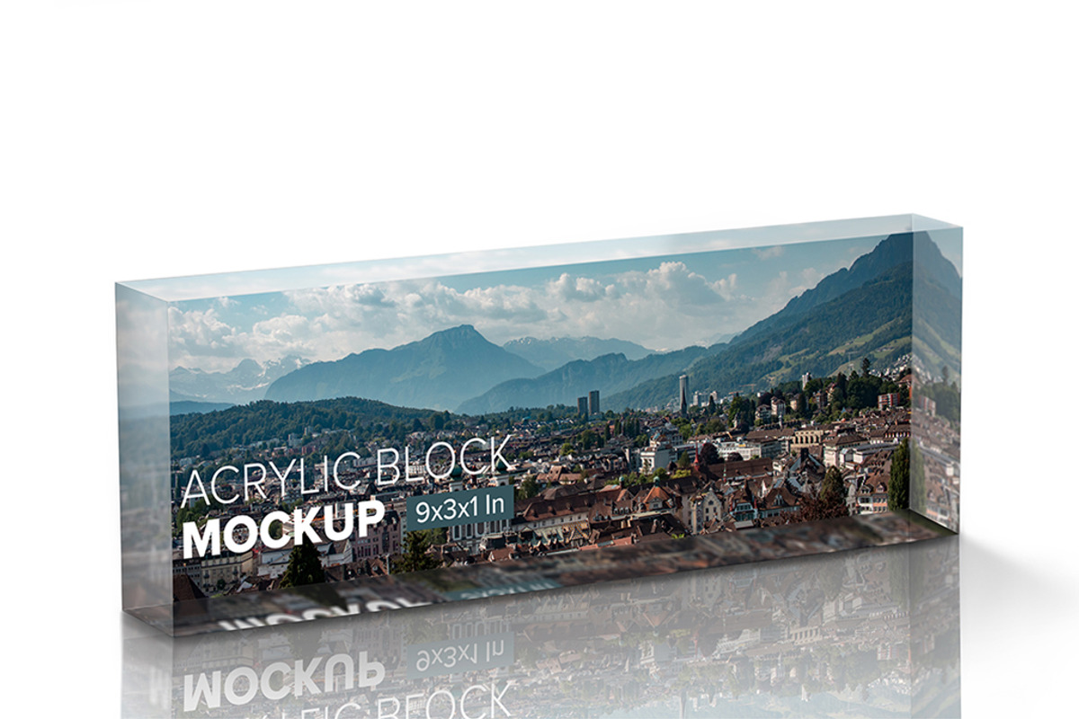 Landscape Acrylic Block Mockup, a Merchandise Mockup by Mockups by Carlos Viloria (Photo 2 of 6)