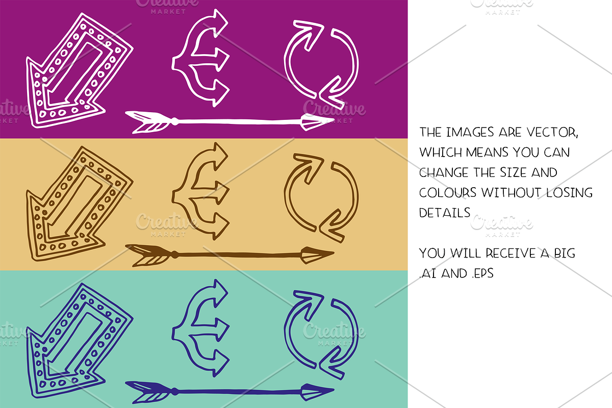 Arrows - vector illustration set, a Work Illustration by Renée from Studio neetje (Photo 4 of 4)