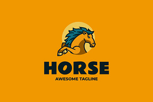 Horse Simple Mascot Logo, a Branding & Logo Template by Artnivora.Std