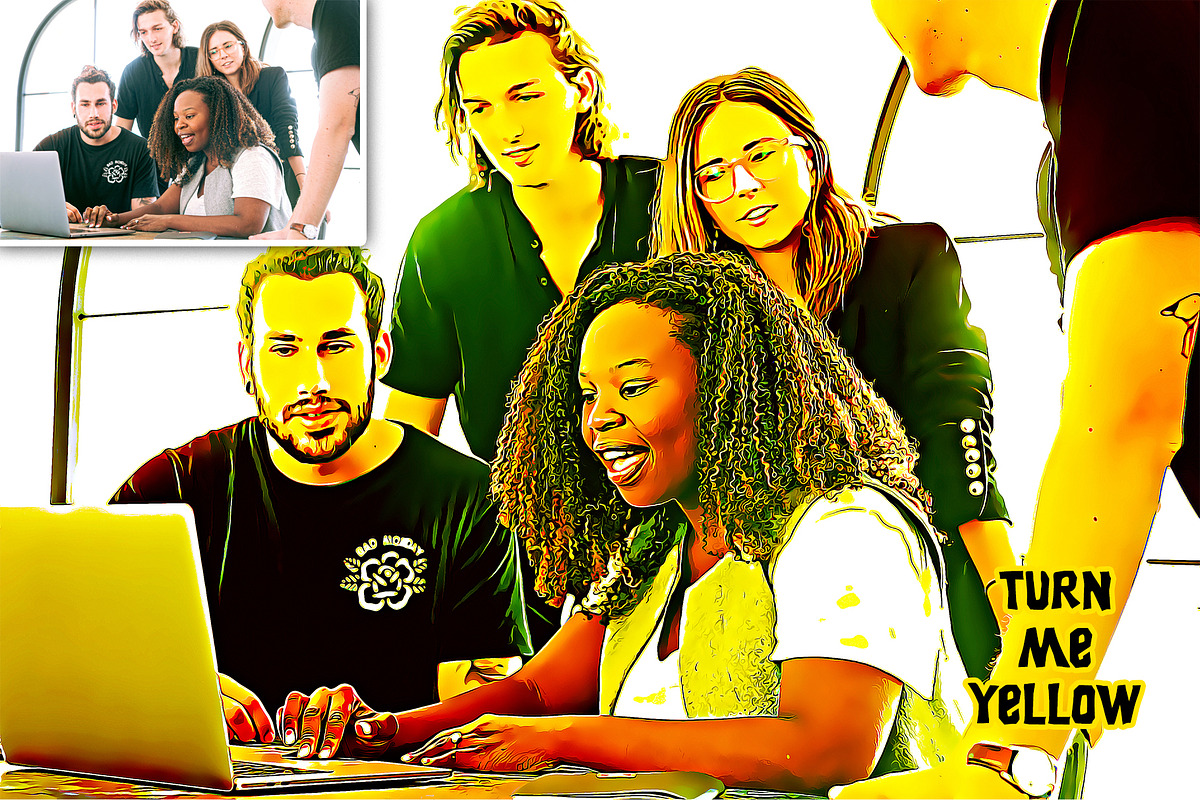 Turn Me Yellow - PhotoShop Action, an Action Add-On by KnightWipers (Photo 5 of 6)