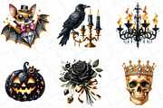 Luxury Black and Gold Halloween Clip, an Illustration by DreamPrint404 (Thumbnail 2 of 5)