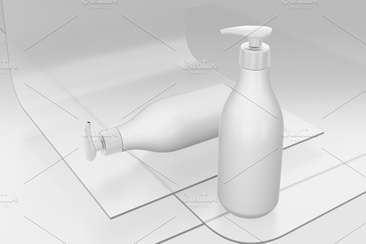 Shampoo Pump On Glass Mockup, a Packaging Mockup by Qaleb Studio (Photo 2 of 2)