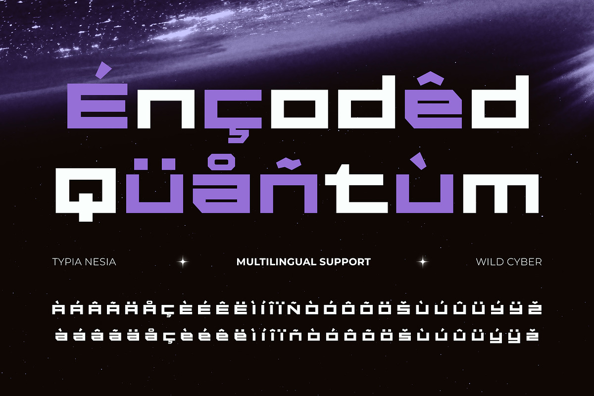 Wild Cyber - Modern Futuristic Font, a Sans Serif Font by Typia Nesia (Photo 2 of 11)