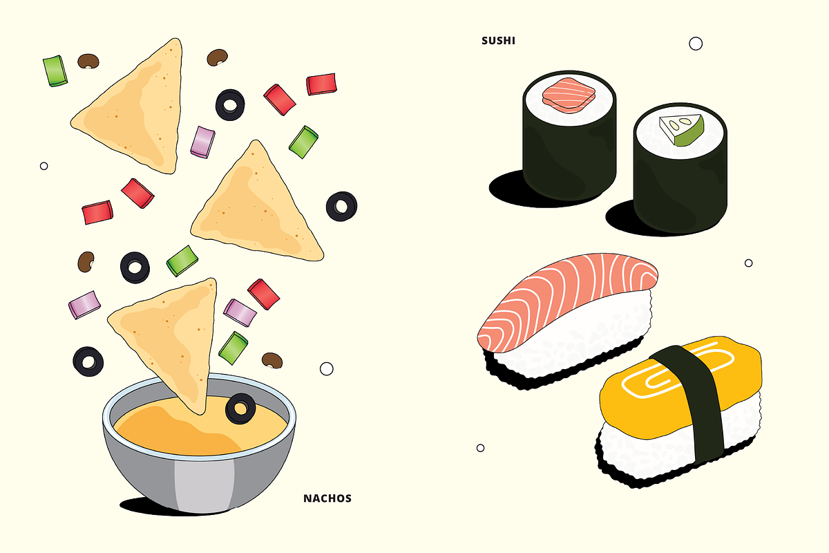 Fast Food Vector Illustration, a Food Illustration by TheFoodAtlas (Photo 10 of 16)