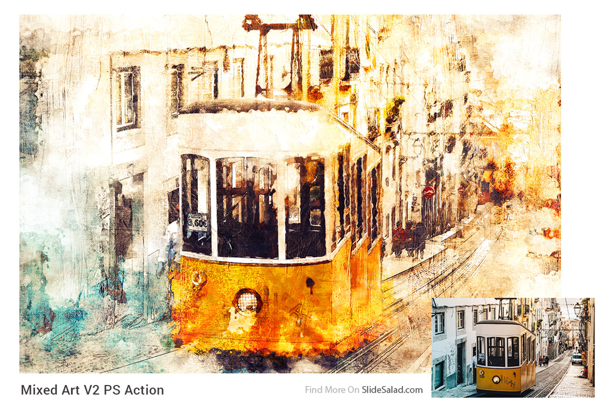 Mixed Art 2 Photoshop Action, an Action Add-On by SlideSalad (Photo 6 of 16)