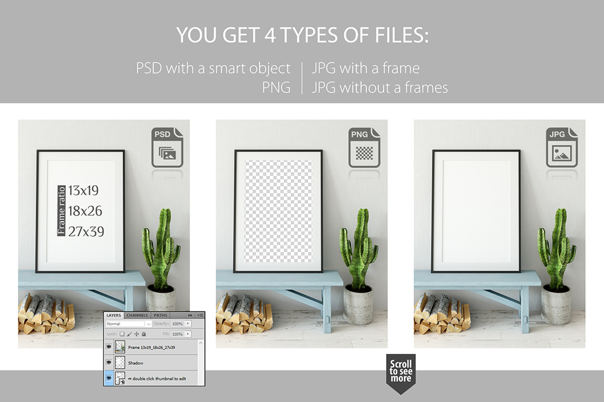 Frame Mockup Bundle Vol 3, a Print Template by Yuri-U (Photo 5 of 17)
