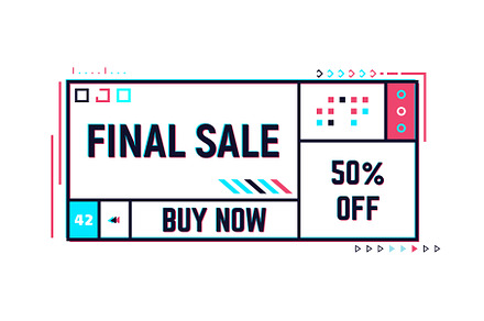 Big sale white techno banner