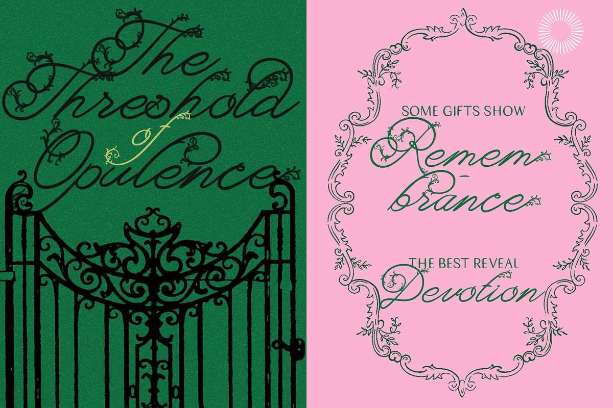 Alight Garden - Ornamental Script, a Script Font by Setara Langit CreativeStd (Photo 3 of 11)