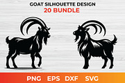 Goat Silhouette Design bundle, an Animal Illustration by bossdesigner (Thumbnail 2 of 3)