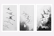 Gret Collection · Egrets in Flight, an Animal Illustration by milatovar (Thumbnail 4 of 17)