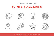 Line Icons Interface Set, an Outline Icon by Jumbo Icons (Thumbnail 1 of 4)