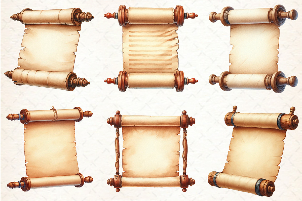 Vintage Scroll Clipart PNG, an Illustration by Libby Wishes (Photo 6 of 7)