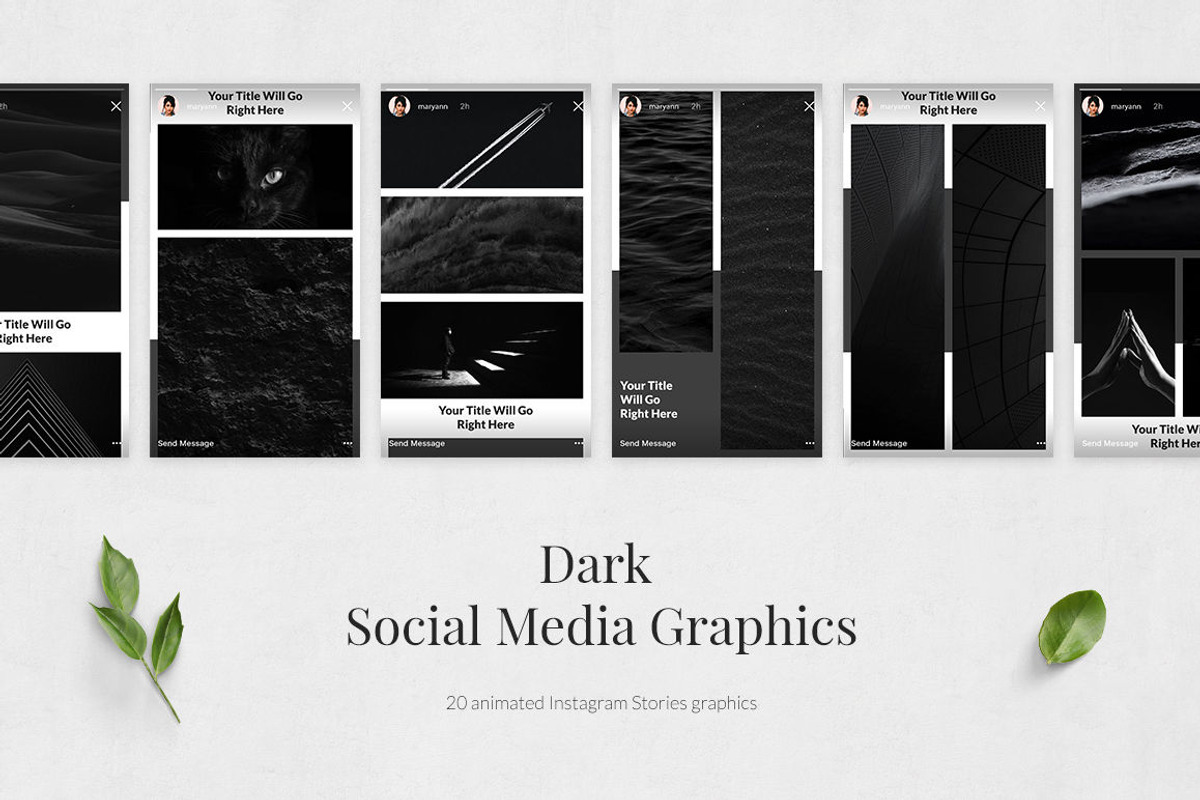 Dark Animated Instagram Stories, a Social Media Template by Social Corner Graphics (Photo 3 of 9)