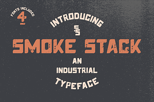 Smoke Stack Font Family 4 Fonts