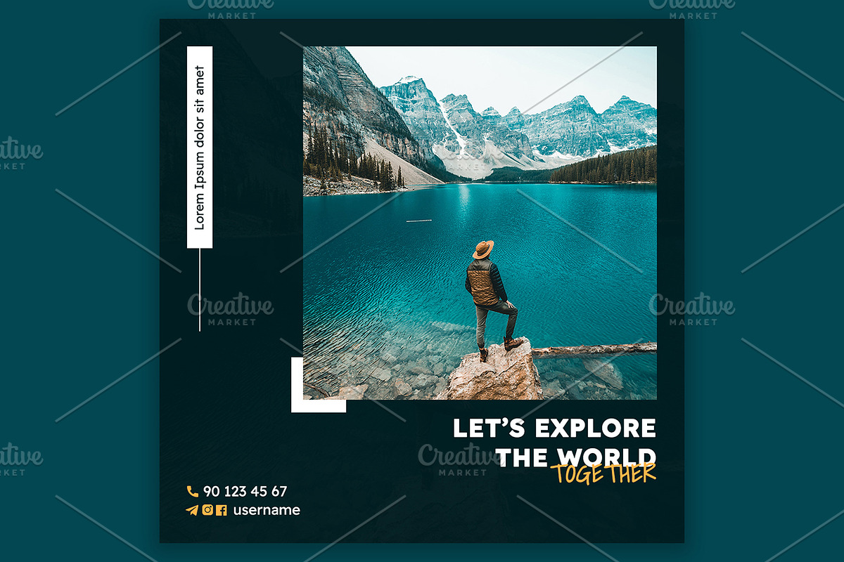 Travel Social media template, a Social Media Template by Ravshanov Studio