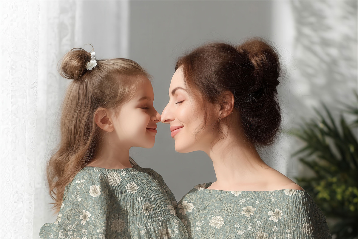 Mom & Child Outfit Mockup (PSD), a Shirt Mockup by 1001 mockups (Photo 9 of 11)