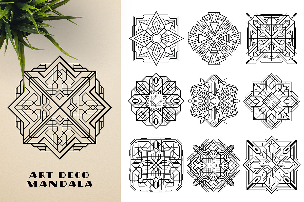 300 Vector Mandala Ornaments, a Decorative Illustration by pixaroma (Photo 15 of 49)