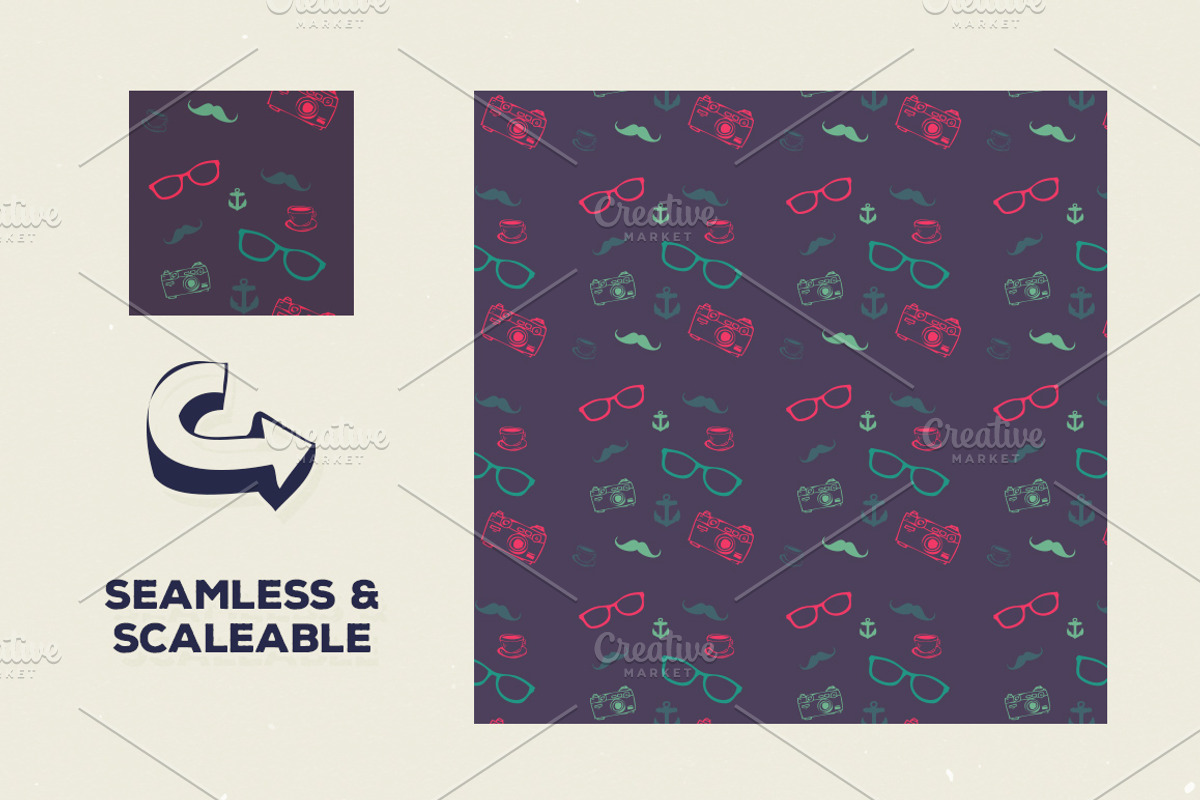100 Vector Patterns Bundle preview 5
