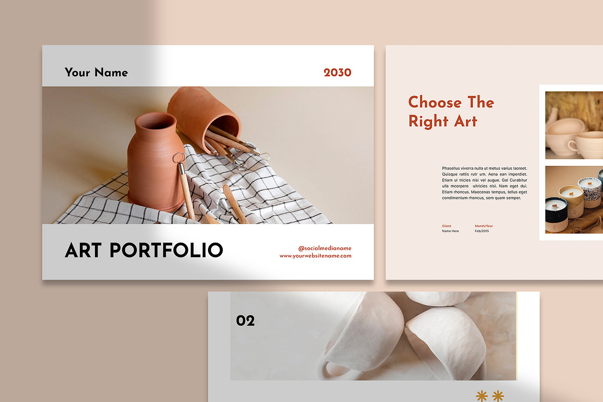 Minimal Art Portfolio, a Stationery Template by Neermana (Photo 2 of 4)