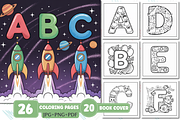 Alphabet Latter Coloring for Kids, an Education Illustration by Design Station (Thumbnail 1 of 5)