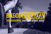 Bagor Moskow | Sport Font, a Serif Font by Twicolabs Fontdation (Thumbnail 1 of 5)
