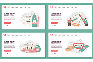 Dentist landing. web pages templates, an Object Illustration by Onyx