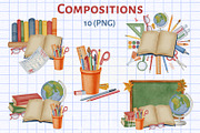 Back to School Watercolor Collection, an Education Illustration by Andre_Eva (Thumbnail 5 of 13)