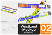 Paper Wristband Mockup, an Advertising Mockup by Permadi Creative (Thumbnail 1 of 3)