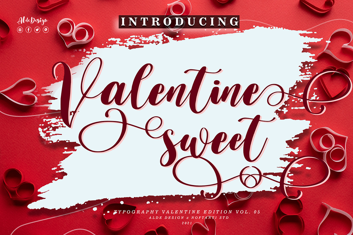 Valentine Sweet // Elegant Script, a Script Font by Aldedesign (Photo 1 of 9)