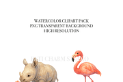 34 Safari Animal Clipart, an Animal Illustration by Pati Charm Studio (Thumbnail 5 of 8)