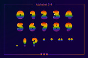 LGBTQ Rainbow Color Fonts, a Font by Fox7 By Rattana (Thumbnail 4 of 8)