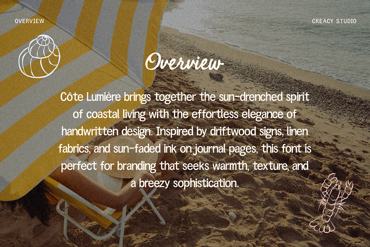 Côte Lumière – Coastal Script Font, a Script Font by Creacy Studio (Photo 2 of 14)