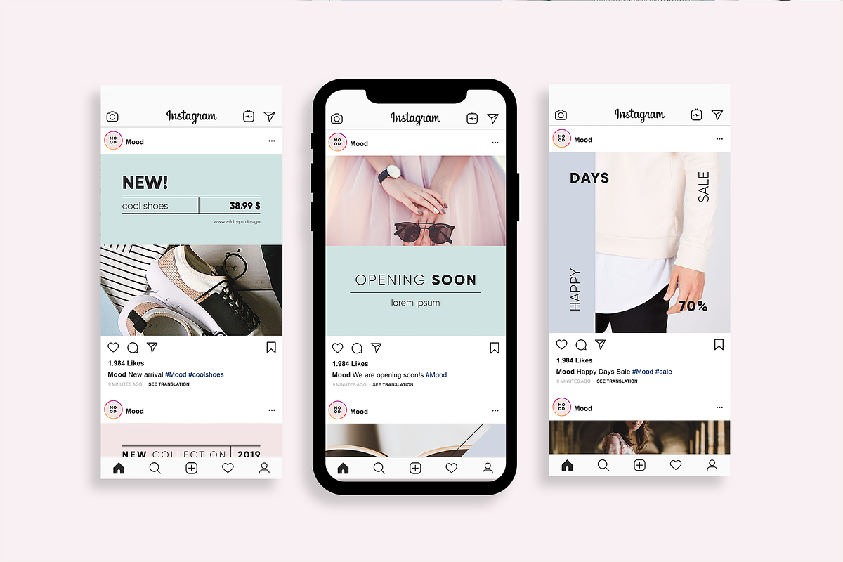 Elegant Instagram Posts, a Social Media Template by Wild Ones (Photo 2 of 6)
