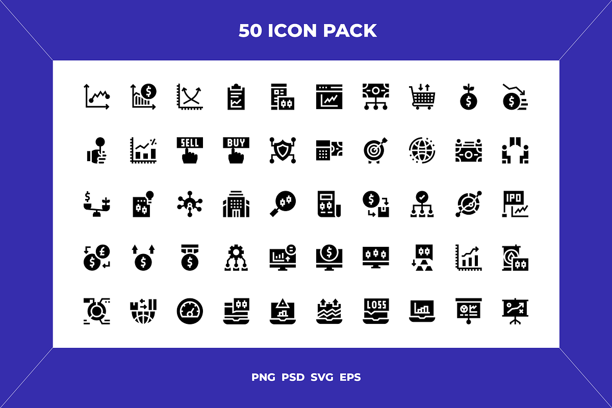 Trading icons, an Outline Icon by Wencory (Photo 1 of 2)