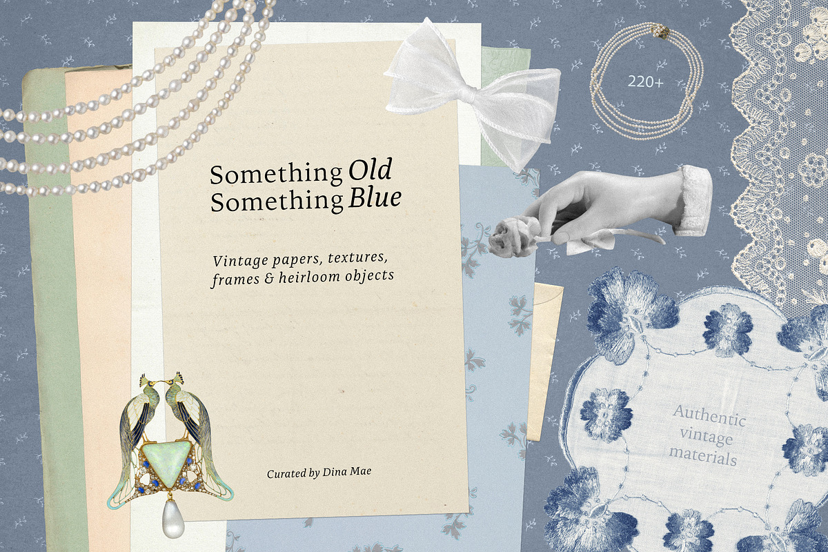 Something Old, Something Blue, an Object Graphic by Dina Mae (Photo 1 of 15)