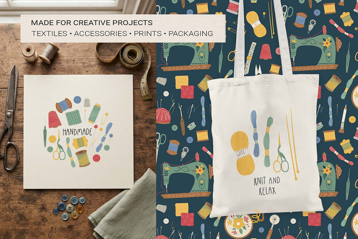Hand-Drawn Sewing Collection, an Object Illustration by Irina Ostapenko (Photo 7 of 10)