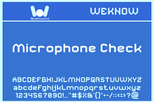 Microphone Check font