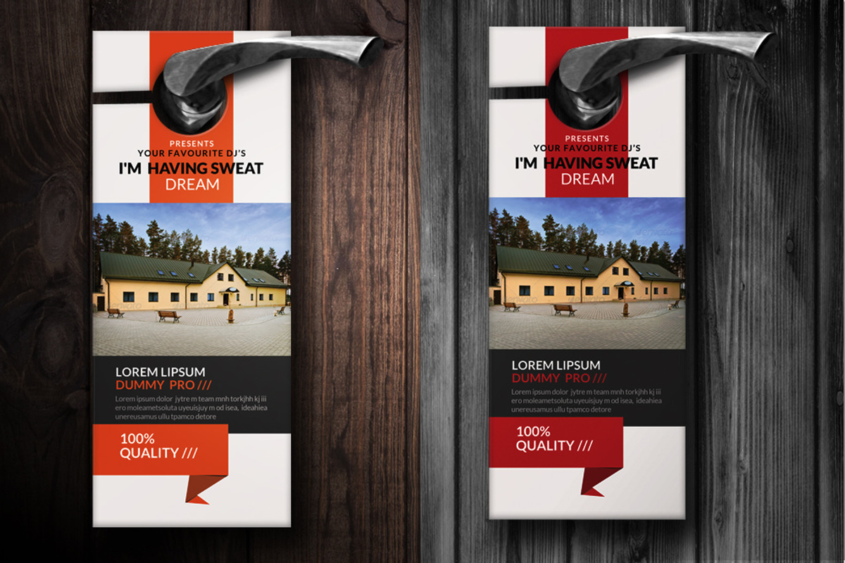 Real Estate Door Hanger Template, a Stationery Template by Psd Templates (Photo 2 of 2)
