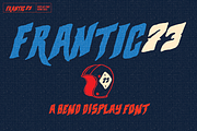 Frantic73 - A Display Font, a Font by Bend Industries (Thumbnail 2 of 7)