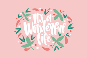 Wonderful life lettering, a Decorative Illustration by Good Studio