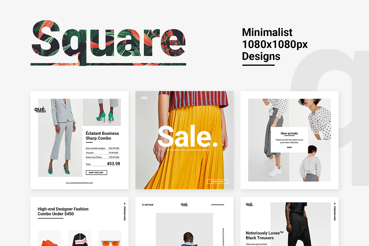 QUE - Fashion & Retail Social Media, a Social Media Template by NordWood (Photo 2 of 8)