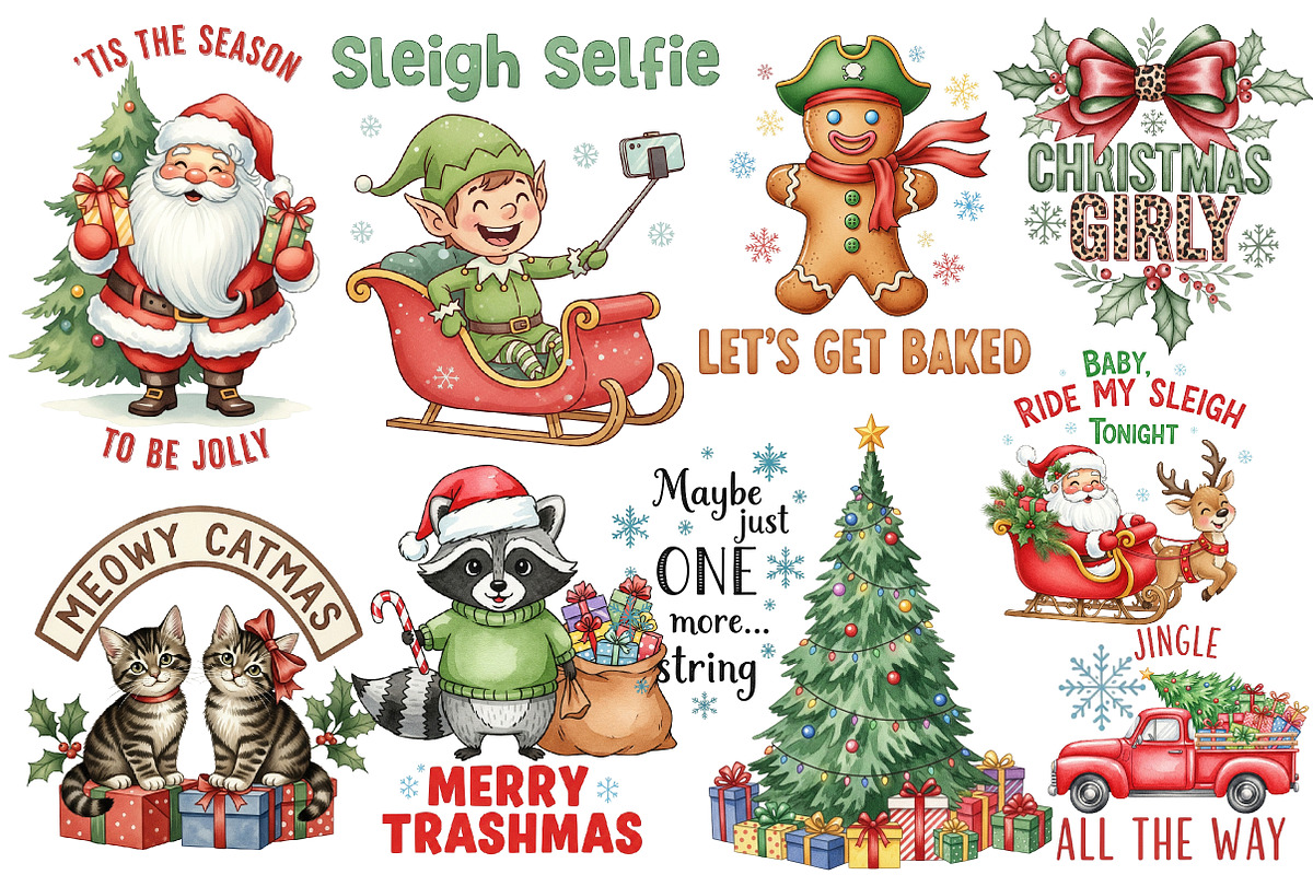 Vintage Christmas Sublimation Quotes, an Illustration by Designworld (Photo 5 of 6)