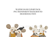 20 Sister Mouse Clipart PNGs, an Animal Illustration by Pati Charm Studio (Thumbnail 4 of 8)
