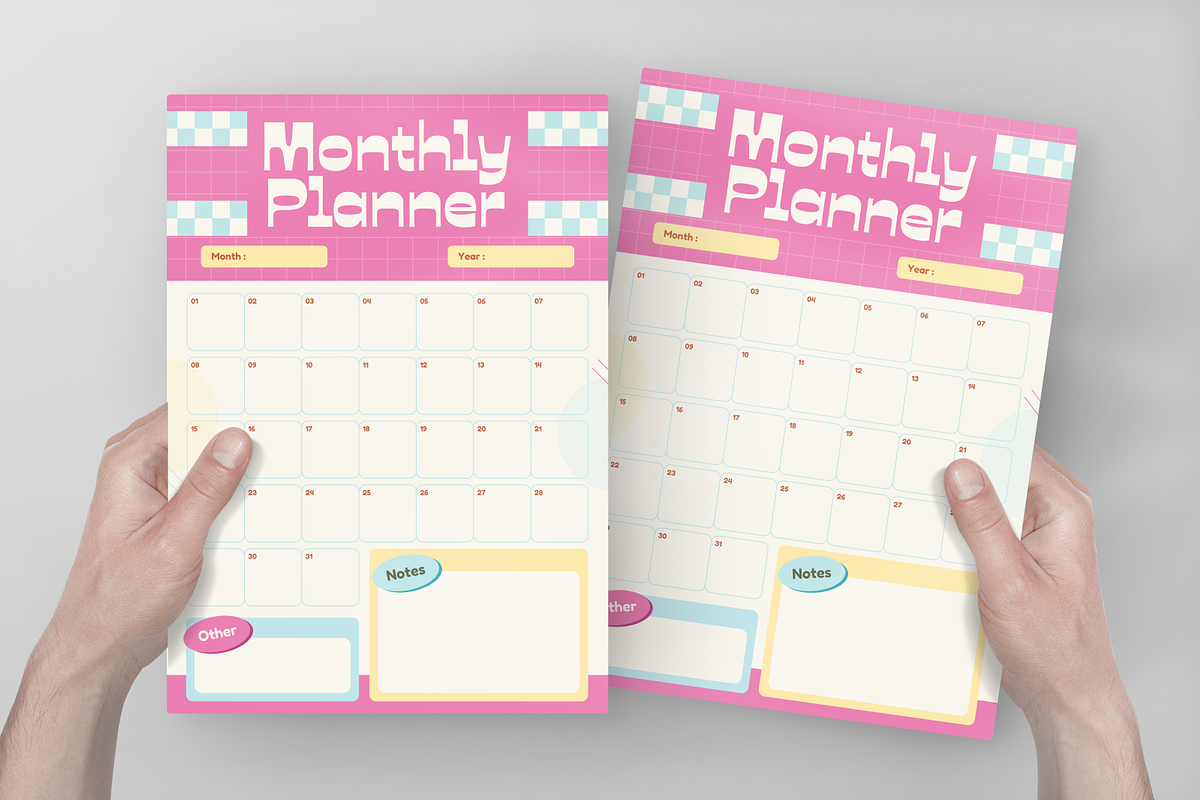 Monthly Planner Design Template, a Flyer Template by Annora Studio (Photo 4 of 5)