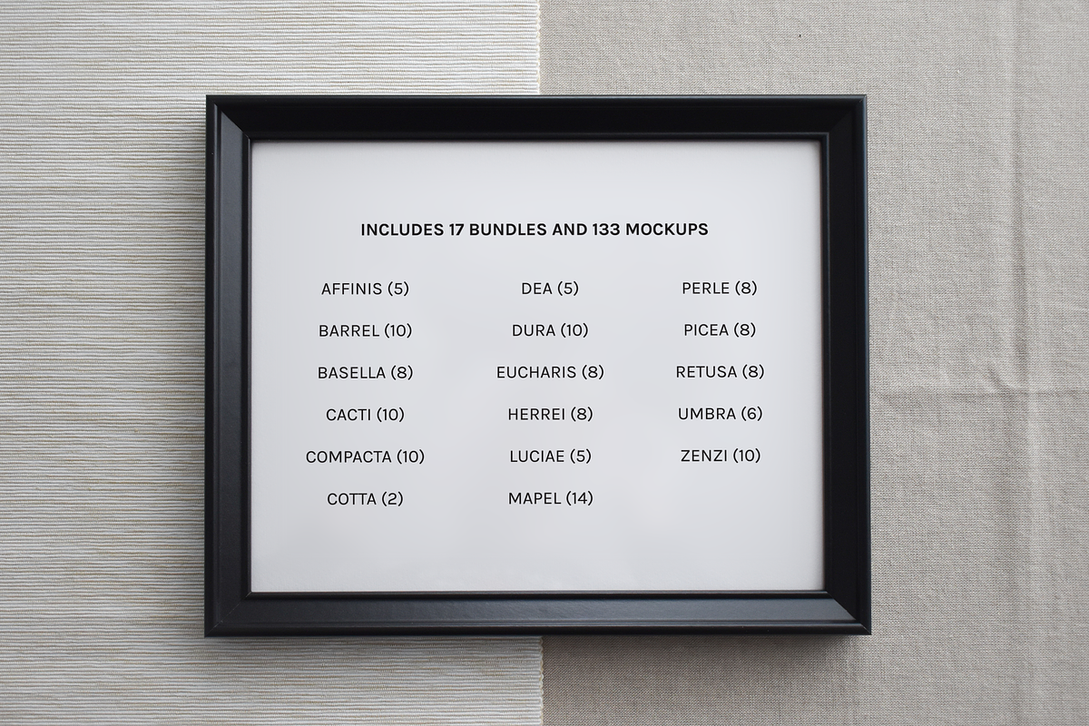 Picture Frame Mockup Ultra Bundle 3, a Household Mockup by Saguaro Digital (Photo 2 of 37)