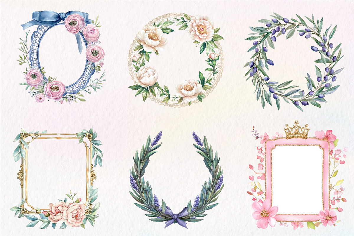 Wedding Photo Frames Clipart, an Illustration by CreationArt (Photo 3 of 9)
