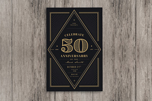 Vintage Anniversary Invitation