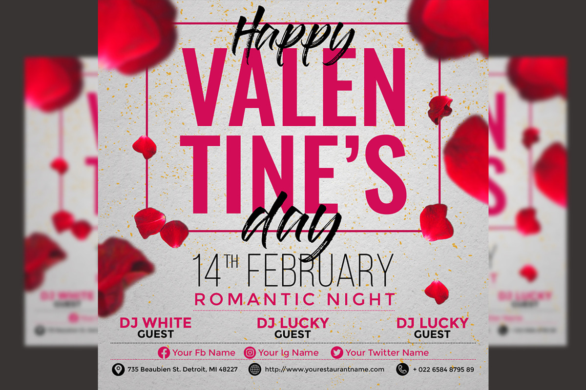 Valentine Day - Flyer Template, a Flyer Template by imadeDesign (Photo 2 of 3)